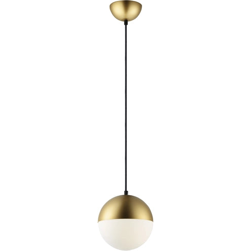 ET2 Contemporary Lighting E20361-92MG Half Moon LED 7.75 inch Metallic Gold Mini Pendant Ceiling Light