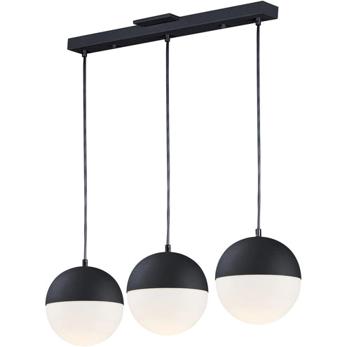 ET2 Contemporary Lighting E20363-92BK Half Moon LED 30.25 inch Black Linear Pendant Ceiling Light