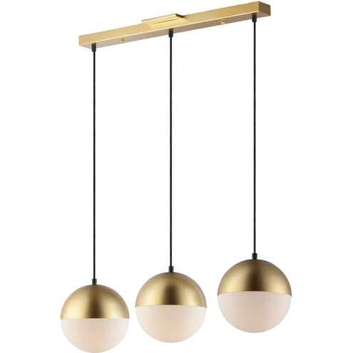 ET2 Contemporary Lighting E20363-92MG Half Moon LED 30.25 inch Metallic Gold Linear Pendant Ceiling Light