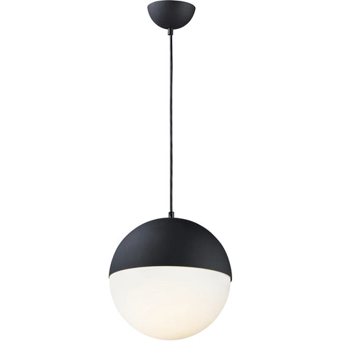 ET2 Contemporary Lighting E20366-92BK Half Moon LED 11.75 inch Black Single Pendant Ceiling Light