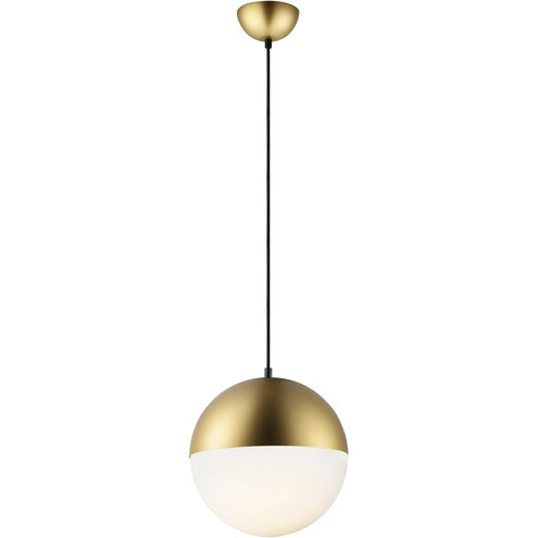 ET2 Contemporary Lighting E20366-92MG Half Moon LED 11.75 inch Metallic Gold Single Pendant Ceiling Light