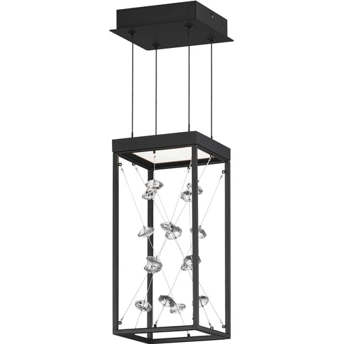 ET2 Contemporary Lighting E21251-20BK Entanglement LED 6 inch Black Single Pendant Ceiling Light