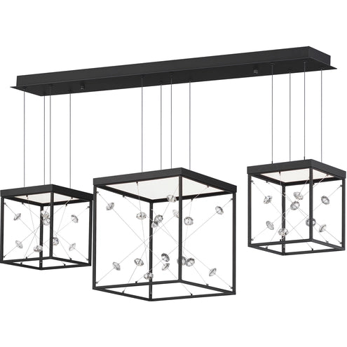 ET2 Contemporary Lighting E21253-20BK Entanglement LED 41.75 inch Black Linear Pendant Ceiling Light