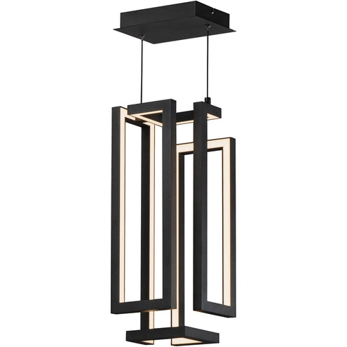 ET2 Contemporary Lighting E21261-BK Penrose LED 7 inch Black Single Pendant Ceiling Light