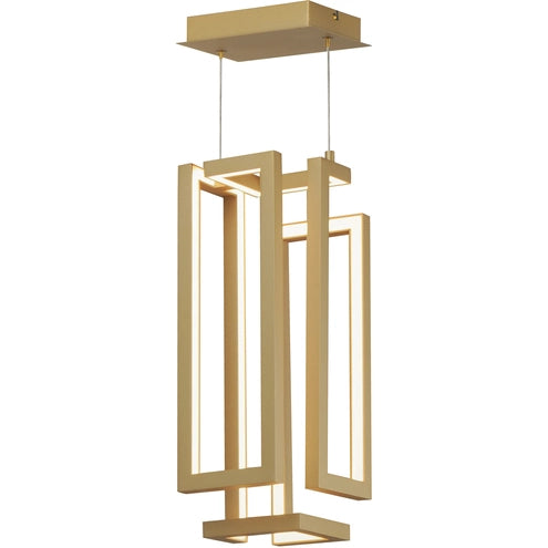ET2 Contemporary Lighting E21261-GLD Penrose LED 7 inch Gold Single Pendant Ceiling Light