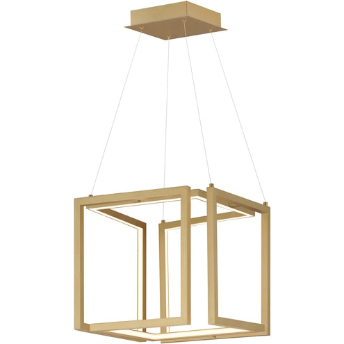 ET2 Contemporary Lighting E21262-GLD Penrose LED 16 inch Gold Single Pendant Ceiling Light