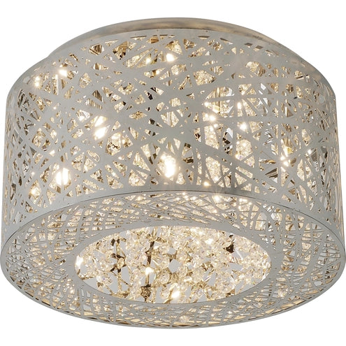 ET2 Contemporary Lighting E21300-10PC/BUL Inca LED 15.75 inch Polished Chrome Flush Mount Ceiling Light in Clear/White