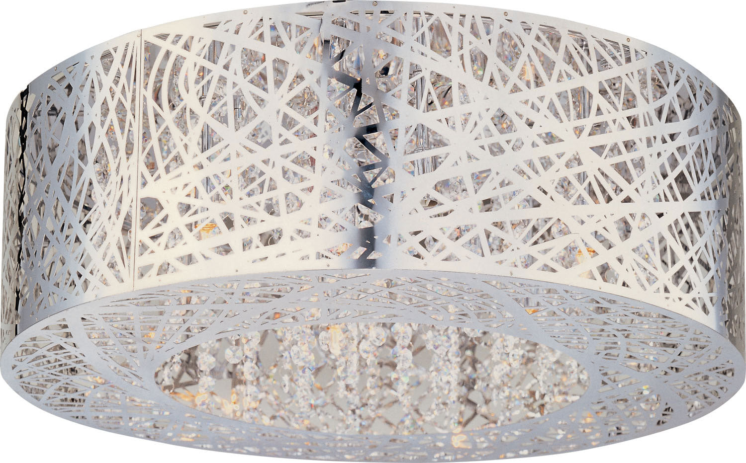 ET2 Contemporary Lighting E21301-10PC/BUL Inca LED 23.5 inch Polished Chrome Flush Mount Ceiling Light in Clear/White