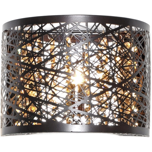ET2 Contemporary Lighting E21302-10BZ/BUL Inca LED 7.8 inch Bronze ADA Wall Sconce Wall Light in Cognac