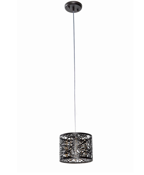 ET2 Contemporary Lighting E21306-10BZ Inca 7" Crystal Pendant with Halogen Bulb