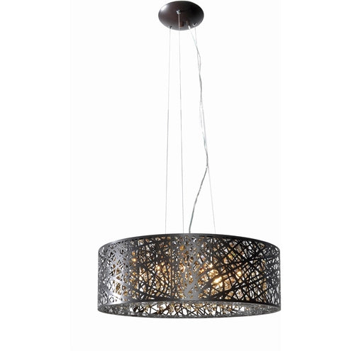 ET2 Contemporary Lighting E21308-10BZ Inca 9 Light 23.5 inch Bronze Multi-Light Pendant Ceiling Light in Cognac