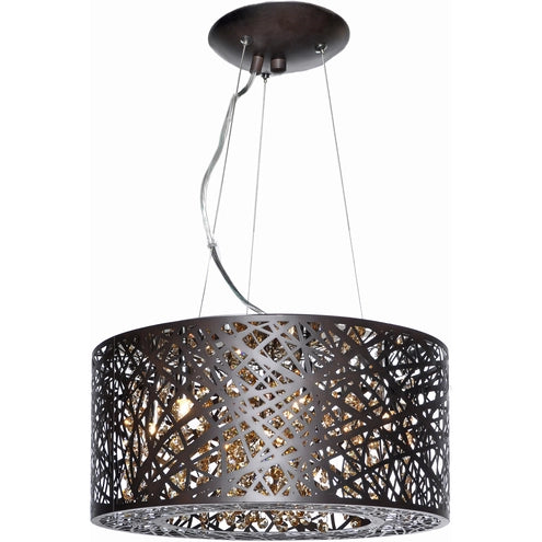 ET2 Contemporary Lighting E21309-10BZ/BUL Inca LED 15.75 inch Bronze Multi-Light Pendant Ceiling Light in Cognac