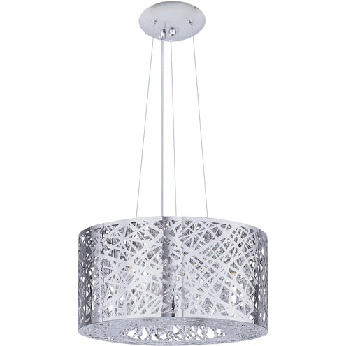 ET2 Contemporary Lighting E21309-10PC/BUL Inca LED 15.75 inch Polished Chrome Multi-Light Pendant Ceiling Light in Clear/White