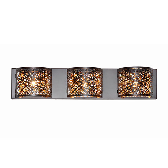 ET2 Contemporary Lighting E21316-10BZ/BUL Inca 3-Light Wall Mount with LED Bulb - CCT: 3000K - Finish: Bronze