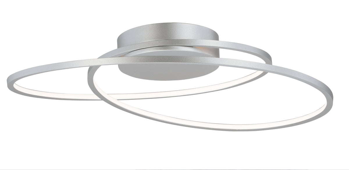 ET2 Contemporary Lighting E21322-MS Cycle 24.5" Wide LED Flush Mount Ceiling Light - Color Temperature: 3000K - Finish: Matte Silver
