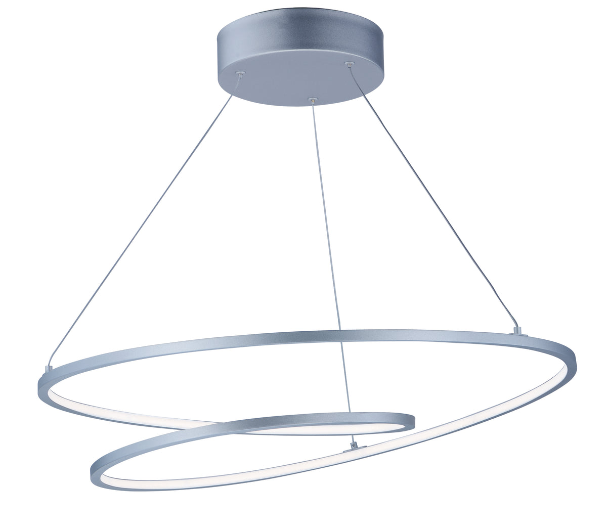 ET2 Contemporary Lighting E21325-MS Cycle 24.5" 1-Light LED Pendant Ceiling Light - Color Temperature: 3000K - Finish: Matte Silver