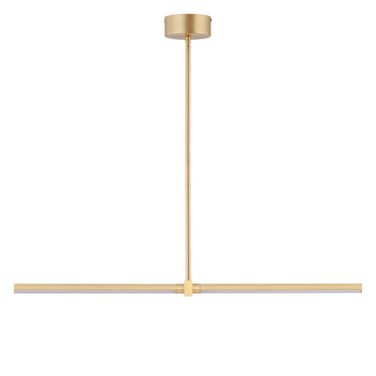 ET2 Contemporary Lighting E21355-GLD Dorian 36" 1-Light Linear LED Pendant Ceiling Light - Color Temperature: 3000K - Finish: Gold