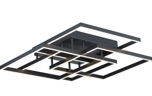 ET2 Contemporary Lighting E21518-BK Traverse LED 31 inch Flush Mount Ceiling Light, Color Temperature 3000K, Lumens 5500, Black Finish