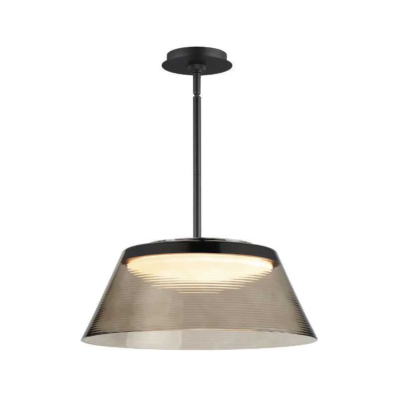 ET2 Contemporary Lighting E22088-138BK 18" Jensen LED Integrated Pendant Light - Finish: Black