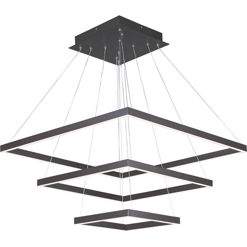 ET2 Contemporary Lighting E22407-BZ Quad LED 27.75 inch Bronze Single Pendant Ceiling Light