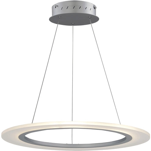 ET2 Contemporary Lighting E22653-11MS Saturn II LED LED 23.75 inch Matte Silver Entry Foyer Pendant Ceiling Light
