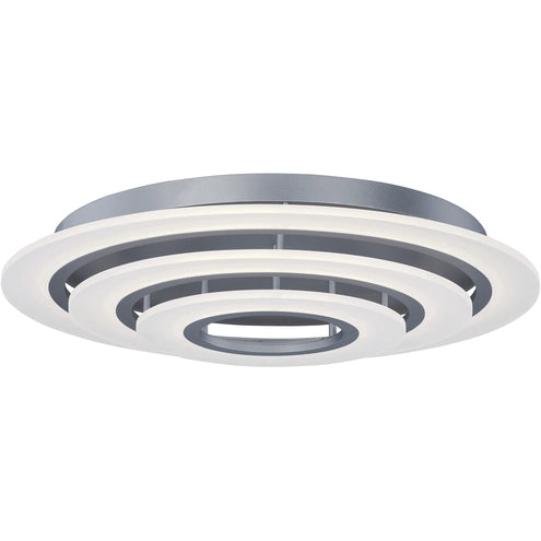 ET2 Contemporary Lighting E22667-11MS Saturn II LED LED 31.5 inch Matte Silver Flush Mount Ceiling Light