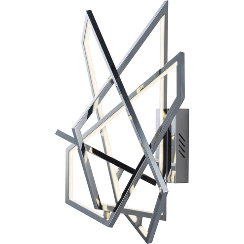 ET2 Contemporary Lighting E22674-PC Trapezoid LED 20 inch Polished Chrome Wall Sconce Wall Light