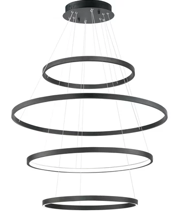 ET2 Contemporary Lighting E22729-BK Groove WiZ LED 39.5 inch Black Single Pendant Ceiling Light
