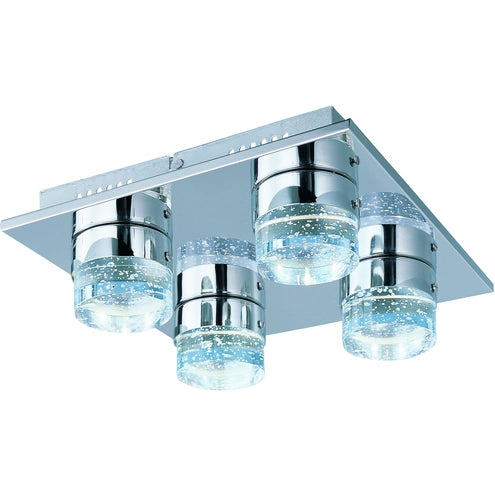 ET2 Contemporary Lighting E22772-91PC Fizz IV LED 13 inch Polished Chrome Flush Mount Ceiling Light