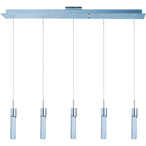 ET2 Contemporary Lighting E22774-91PC Fizz IV LED 39 inch Polished Chrome Linear Pendant Ceiling Light