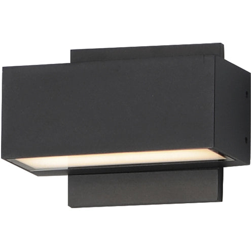 ET2 Contemporary Lighting E23217-BK Blok LED 3.25 inch Black Outdoor Wall Mount Light