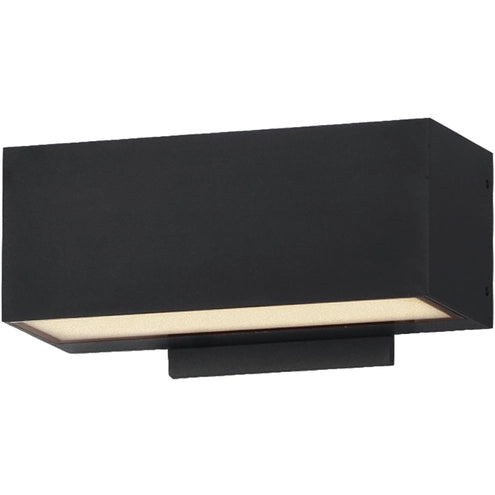 ET2 Contemporary Lighting E23219-BK Blok LED 3.75 inch Black Outdoor Wall Mount Light
