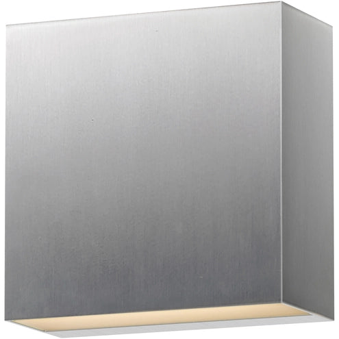 ET2 Contemporary Lighting E23222-SA Cubed LED 5.5 inch Satin Aluminum Outdoor Wall Mount Light