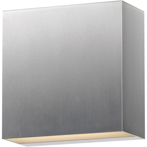 ET2 Contemporary Lighting E23224-SA Cubed LED 5.5 inch Satin Aluminum Outdoor Wall Mount Light