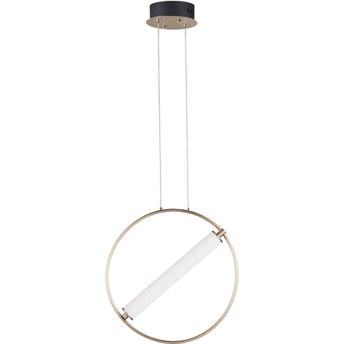 ET2 Contemporary Lighting E23274-93BKSFTG Flare LED 6.25 inch Black and Soft Gold Single Pendant Ceiling Light