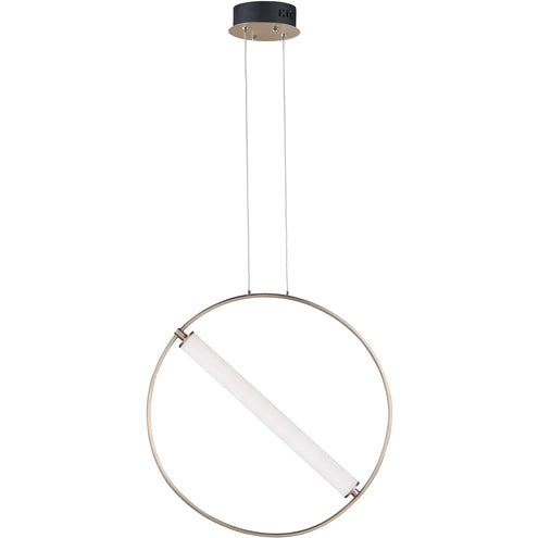 ET2 Contemporary Lighting E23275-93BKSFTG Flare LED 6.25 inch Black and Soft Gold Single Pendant Ceiling Light
