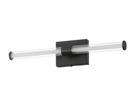 ET2 Contemporary Lighting E23442-10BK Fuse 24" LED Vanity Light, Multi-Color Temperature, Voltage 120V, Black Finish