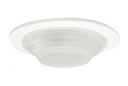 Elco Lighting E234W Mini Shower Trim with Frosted Stepped Glass, Wattage 35W, Voltage 12V, All White