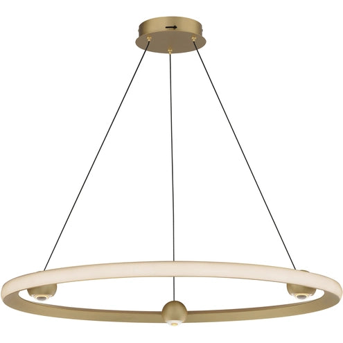 ET2 Contemporary Lighting E23513-GLD Nodes LED 32 inch Gold Ring Pendant Ceiling Light 5CCT 2700K-3000K-3500K-4000K-5000K, 120-277V