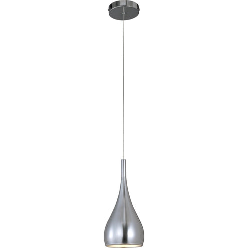 ET2 Contemporary Lighting E24055-SN Teardrop 1 Light 6.5 inch Satin Nickel Single Pendant Ceiling Light