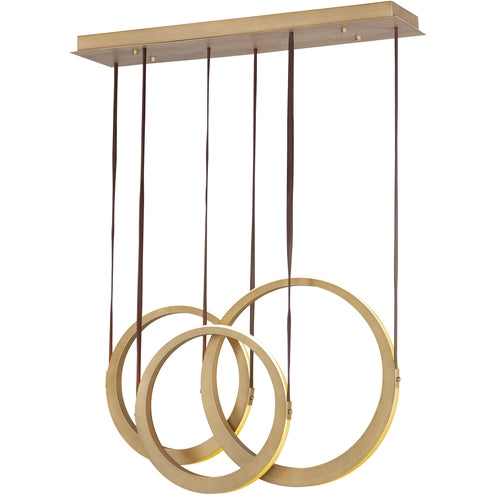 ET2 Contemporary Lighting E24083-NAB Tether LED 9 inch Natural Aged Brass Multi-Light Pendant Ceiling Light