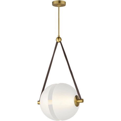 ET2 Contemporary Lighting E24089-90NAB Dispatch LED 15.75 inch Natural Aged Brass Single Pendant Ceiling Light