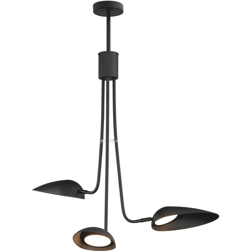 ET2 Contemporary Lighting E24093-BK Marsh LED 28 inch Black Single Pendant Ceiling Light