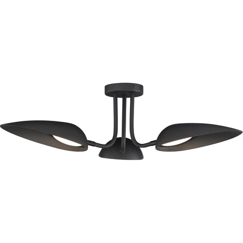 ET2 Contemporary Lighting E24094-BK Marsh LED 32 inch Black Flush Mount Ceiling Light