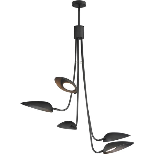 ET2 Contemporary Lighting E24095-BK Marsh LED 43 inch Black Multi-Light Pendant Ceiling Light