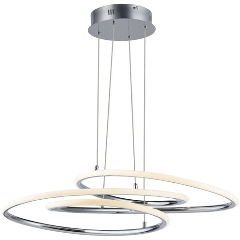ET2 Contemporary Lighting E24132-PC Coaster LED 20.25 inch Polished Chrome Single Pendant Ceiling Light