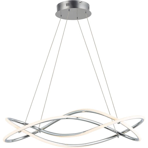 ET2 Contemporary Lighting E24136-PC Coaster LED 10 inch Polished Chrome Single Pendant Ceiling Light