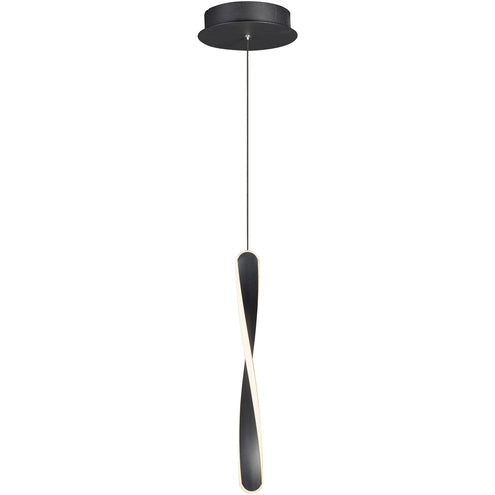 ET2 Contemporary Lighting E24151-BK Pirouette LED 8 inch Black Mini Pendant Ceiling Light