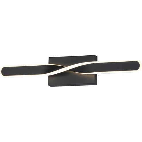 ET2 Contemporary Lighting E24152-BK Pirouette LED 24 inch Black Bath Vanity Wall Light