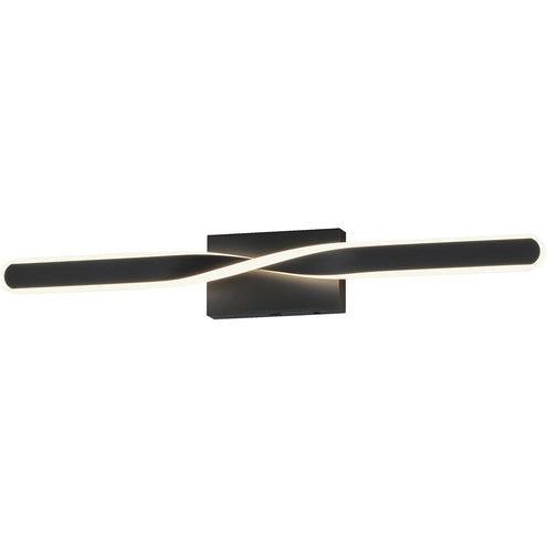 ET2 Contemporary Lighting E24153-BK Pirouette LED 32 inch Black Bath Vanity Wall Light